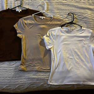 3 set multi color crop tops